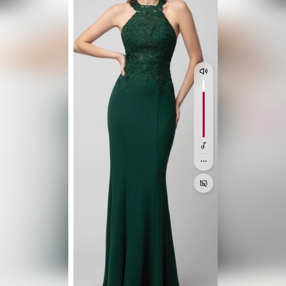 Juno 934 Emerald Green Halter High Neck Size L